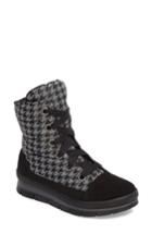 Women's Jog Dog Meribel Waterproof Channel Quilted Lace Up Sneaker Boot Us / 36eu - Black
