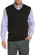 Men's Peter Millar Crown Merino Blend Knit Vest - Black