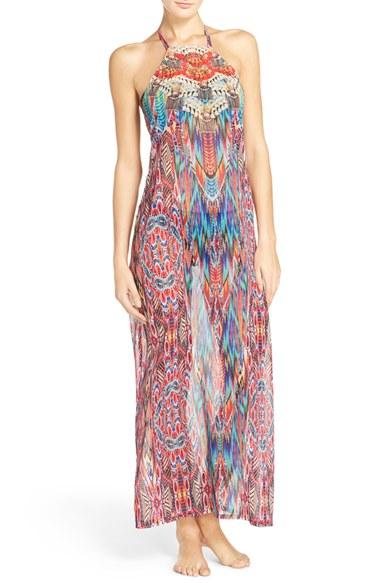 Women's Laundry By Shelli Segal Halter Cover-up Maxi Dress