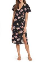 Women's Mimi Chica Print Tie Front Dress - Black