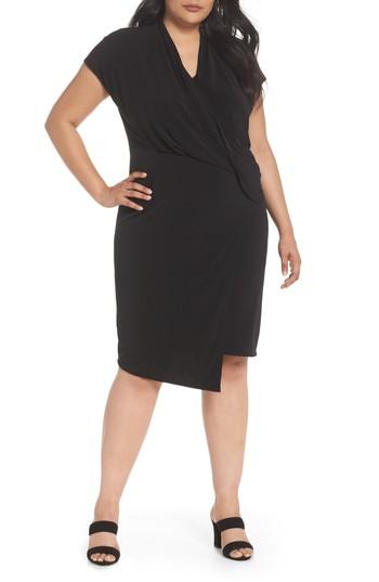 Women's Vince Camuto Cap Sleeve Drape Dress