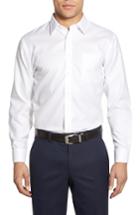 Men's Nordstrom Men's Shop Smartcare(tm) Trim Fit Herringbone Dress Shirt .5 - 32/33 - White