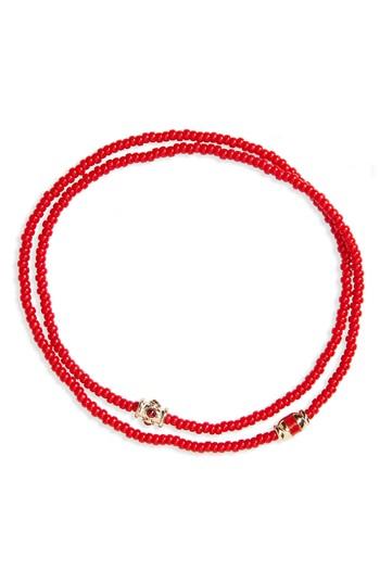 Men's Luis Morais Ruby And Gold Enamel Wrap Bracelet