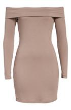 Women's Privacy Please Silas Off The Shoulder Body-con Dress - Beige