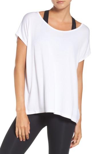 Women's Beyond Yoga Back Out Cross Back Tee - White