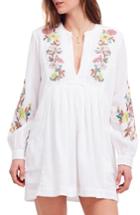 Women's Free People Mia Embroidered Minidress, Size - White