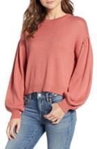 Women's Bp. Blouson Sleeve Sweater, Size - Pink