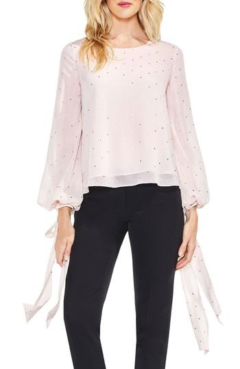 Women's Vince Camuto Gilded Diamonds Tie Cuff Top, Size - Pink