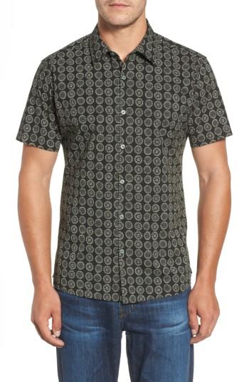Men's Tori Richard Sea Crest Slim Fit Print Camp Shirt - Black