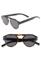 Men's Dior 62mm Round Sunglasses - Black