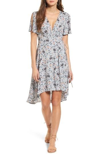 Women's Astr The Label Adeline Floral Print Wrap Dress