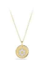 Women's David Yurman 'cable Collectibles' Star Of David Charm Necklace With Diamonds In Gold