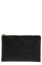 Madewell The Leather Pouch Clutch - Purple