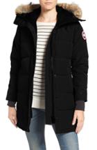 Petite Women's Canada Goose Shelburne Fusion Fit Genuine Coyote Fur Trim Down Parka, Size P (000-00p) - Black