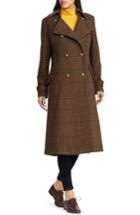 Women's Lauren Ralph Lauren Plaid Wool Blend Coat - Green