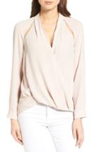 Women's Trouve Cutout Surplice Top - Beige