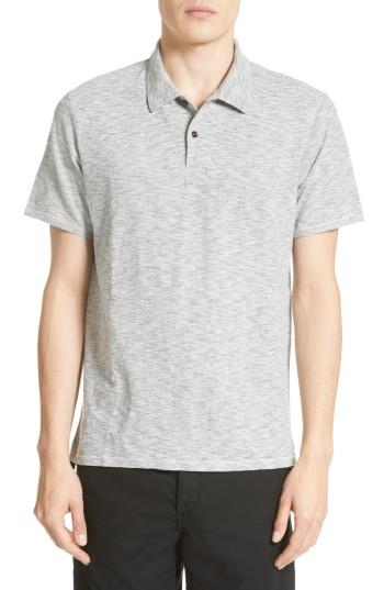 Men's Rag & Bone Owen Stripe Polo - Blue