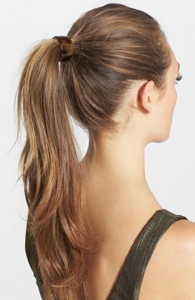 France Luxe Elodie Cuff Ponytail Holder, Size - Brown