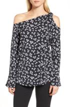 Women's Lewit Bow Detail One-shoulder Blouse - Black