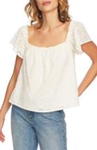 Women's 1.state Embroidered Blouse, Size - White