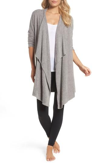 Women's Barefoot Dreams Cozychic Lite Calypso Wrap Cardigan /x-large - Grey