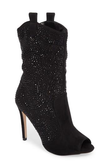 Women's Lauren Lorraine Layla Embellished Boot .5 M - Black
