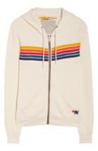 Women's Aviator Nation 5-stripe Zip Hoodie, Size - White