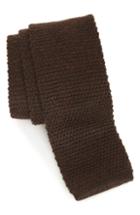 Men's Eleventy Knit Cashmere & Silk Tie, Size - Brown