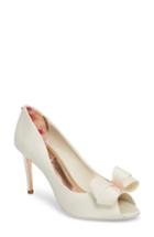 Women's Ted Baker London Vylett Peep Toe Pump M - White