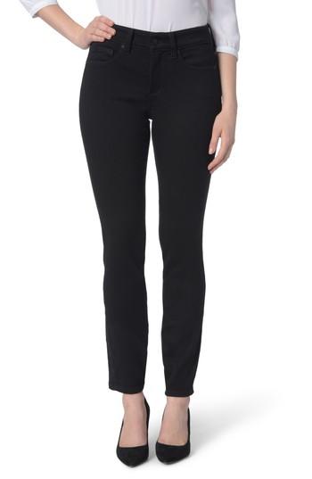 Petite Women's Nydj Ami Colored Stretch Skinny Jeans P - Black