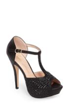 Women's Lauren Lorraine Vivian 4 Crystal Embellished Sandal M - Black