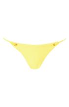 Women's Topshop Rib Eyelet Bikini Bottom Us (fits Like 0) - Yellow