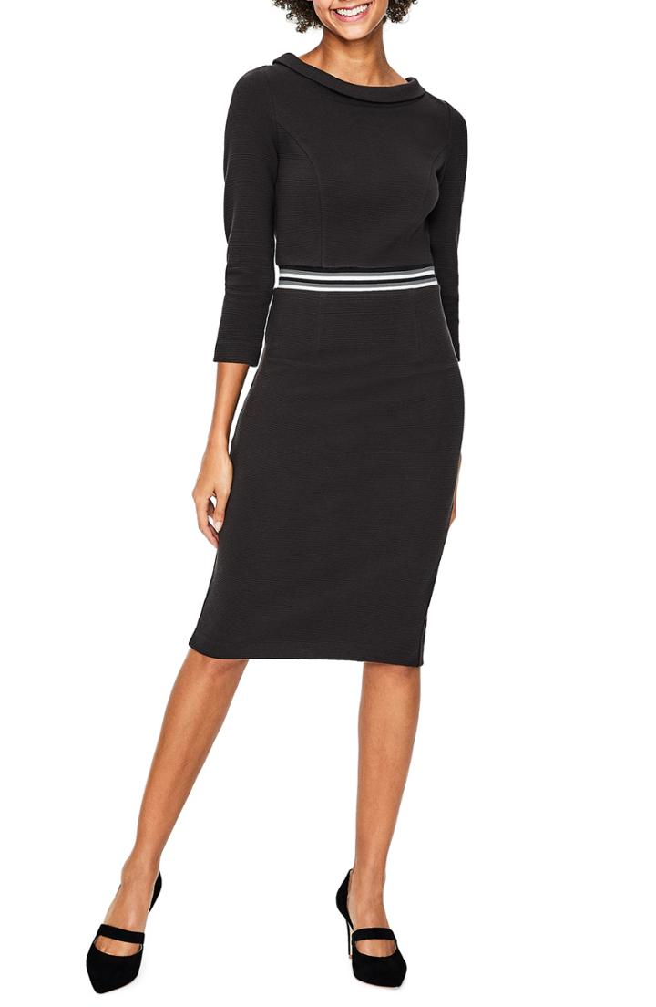 Women's Boden Daisy Ottoman Dress - Black