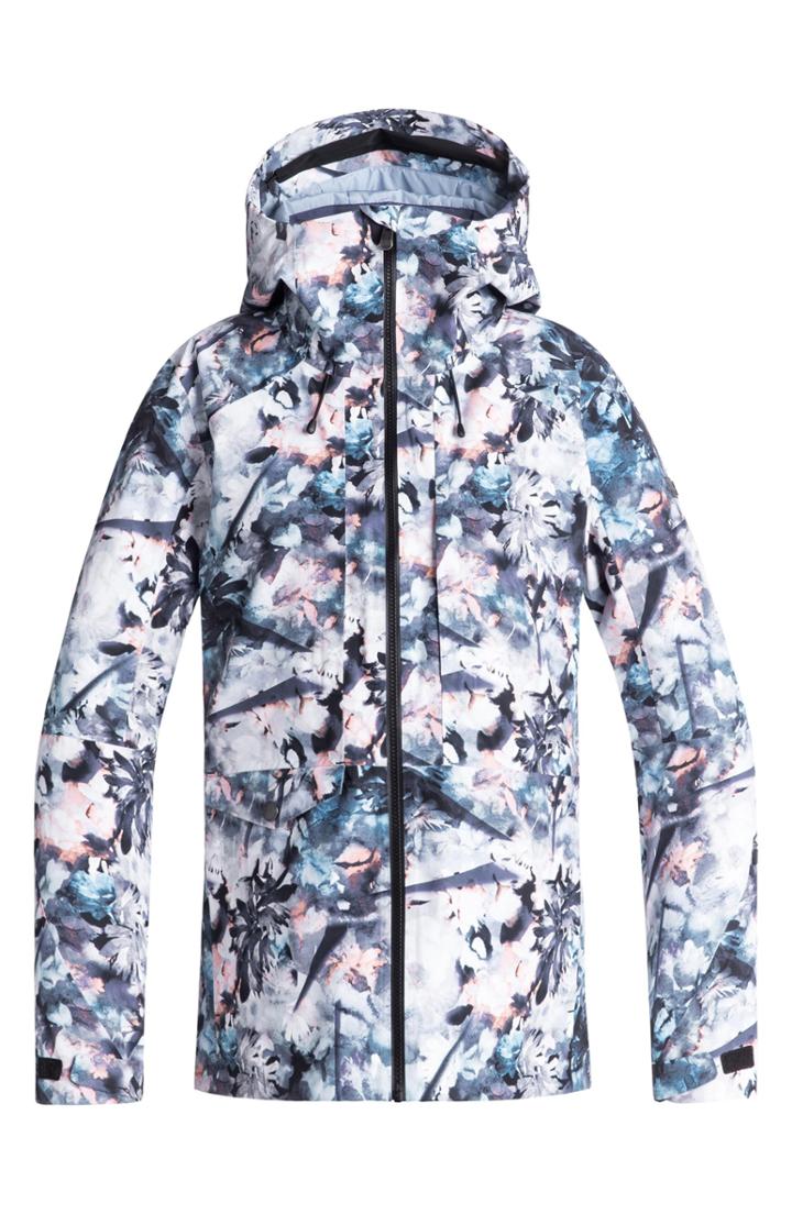 Women's Roxy Essence Tailored Fit 2 Layer Gore-tex Primaloft Black Eco Insulated Snowsports Jacket - Blue
