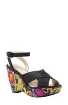 Women's J. Renee Viollette Wedge Sandal B - Black