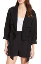 Women's Leith Crop Trench Jacket - Black