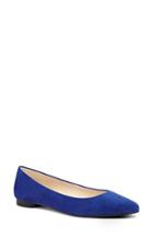 Women's Nine West 'onlee' Pointy Toe Flat .5 M - Blue