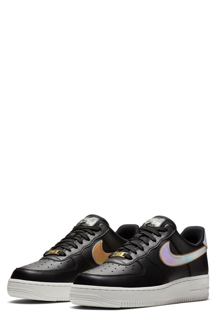 Women's Nike Air Force 1 '07 Metallic Sneaker M - Black