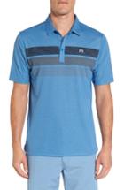 Men's Travis Matthew Greg Eddie Stripe Polo - Blue