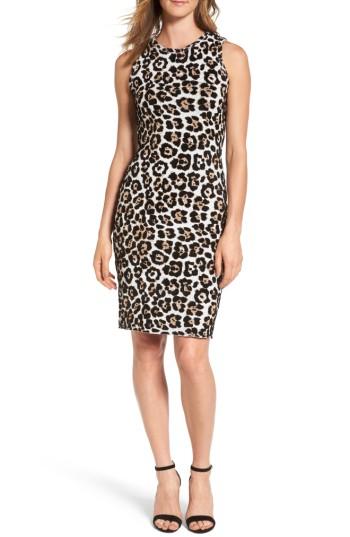 Women's Michael Michael Kors Animal Print Sheath Dress