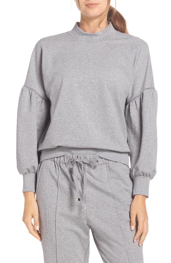 Women's Kate Spade New York Moc Neck Pullover - Grey