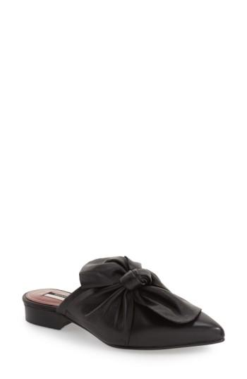 Women's Topshop 'pistachio' Bow Mule .5us / 41eu - Black