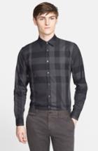 Men's Burberry Southbrook Sport Shirt, Size - Grey