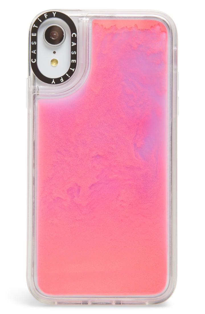 Casetify Neon Sand Grip Iphone X/xs, Xr & X Max Case - Pink