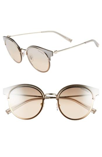 Women's Tiffany & Co. 64mm Round Gradient Lens Sunglasses - Pale Gold Gradient Mirror