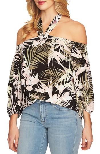 Women's Cece Soft Palms Off The Shoulder Halter Top - Black