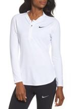Women's Nike Court Pure Half Zip Tennis Top - White