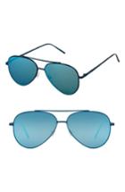 Women's Perverse Bronson 58mm Aviator Sunglasses - Blue/ Blue