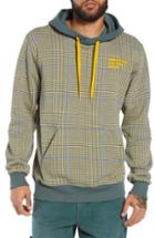 Men's G-star Raw Core Prince Of Wales Check Hoodie Sweatshirt - Green