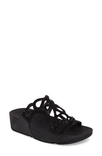 Women's Fitflop(tm) Bumble Wedge Slide Sandal M - Black